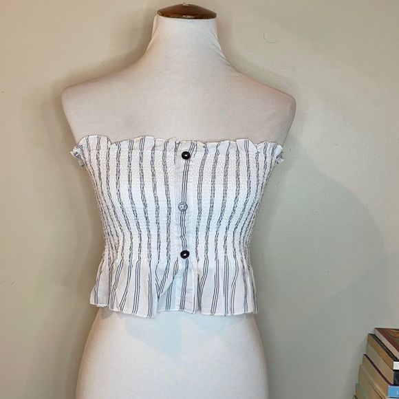 EM & ELLE BOUTIQUE STRIPED BANDEAU TOP NWT - Picture 3 of 12